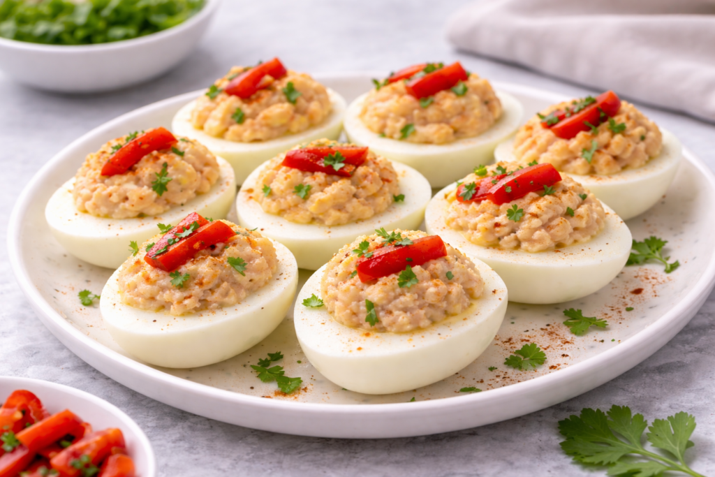 Huevos rellenos caseros fáciles y cremosos