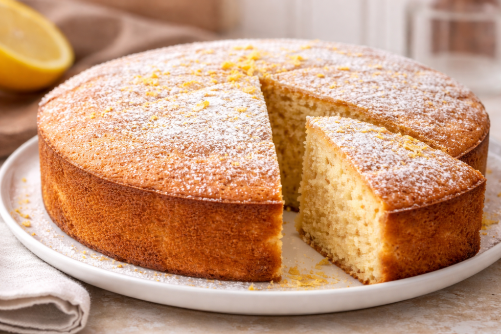 Bizcocho de yogur casero esponjoso